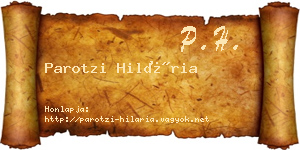 Parotzi Hilária névjegykártya